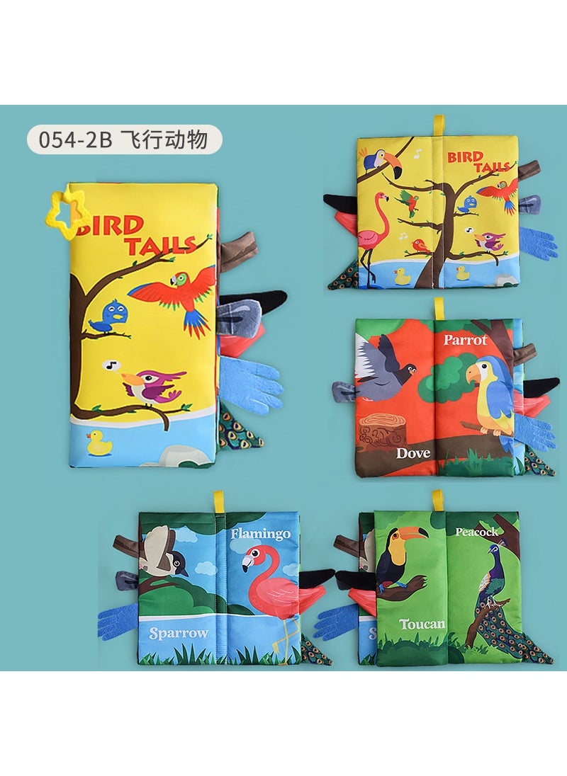 Early Education Baby 3D Fabric Book054-2B Flying Animal Tail Cloth Book 55g 054-2B Flying Animal Tail Cloth Book 55g