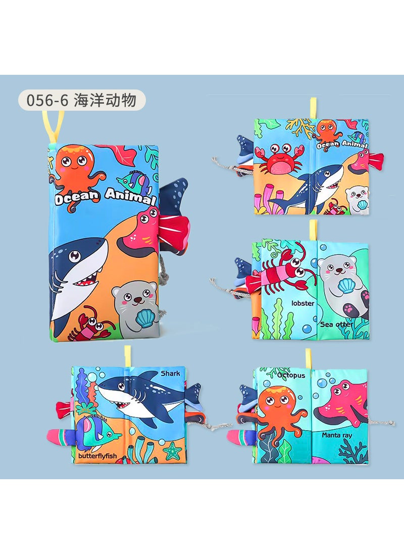 Early Education Baby 3D Fabric Book056-6 Marine animal tail cloth book 45g 056-6 Marine animal tail cloth book 45g