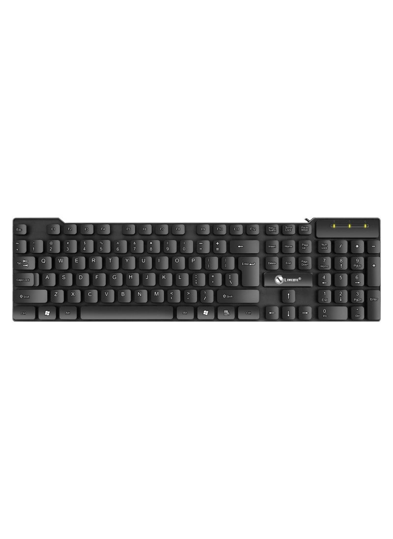 LimeiT13 Keyboard Mouse Combo, Wired USB, Water-Resistant  Quiet K13 single keyboard (single USB interface)