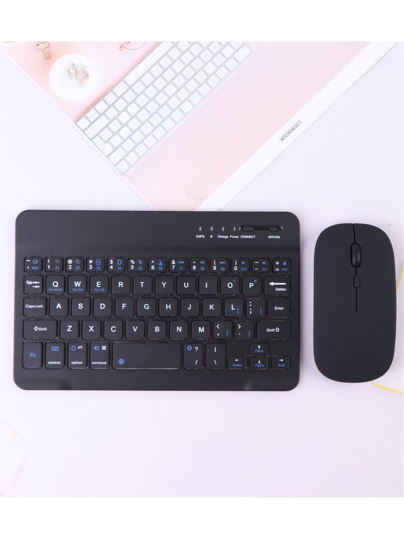 Wireless Keyboard and Mouse Combo Bluetooth Keyboard Mouse Set with Rechargeable Battery