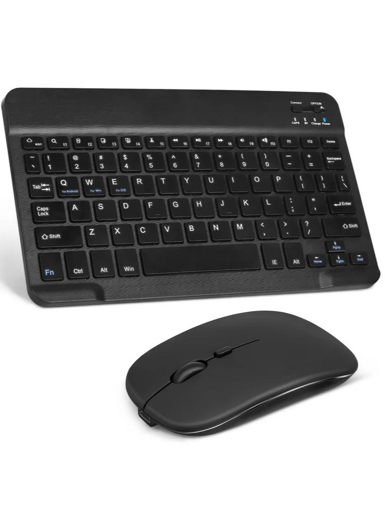 Wireless Keyboard and Mouse Combo Bluetooth Keyboard Mouse Set with Rechargeable Battery