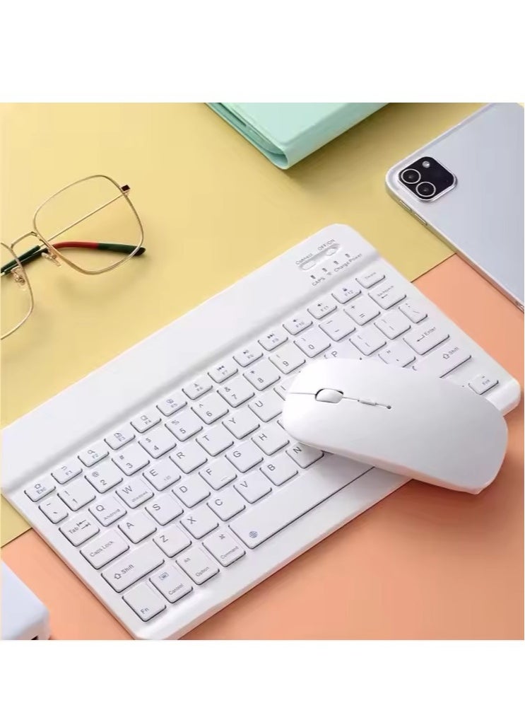 Wireless Keyboard and Mouse Combo Bluetooth Keyboard Mouse Set with Rechargeable Battery