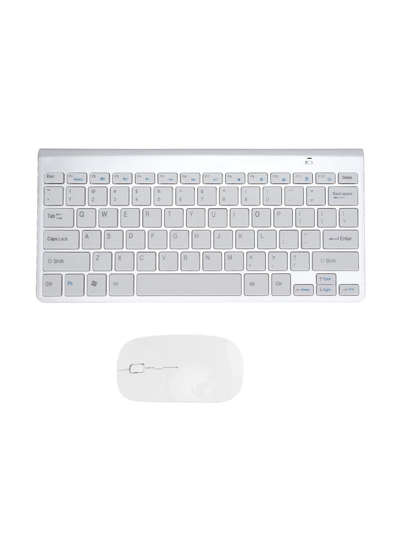 Wireless Keyboard Mouse Combo-WHITE