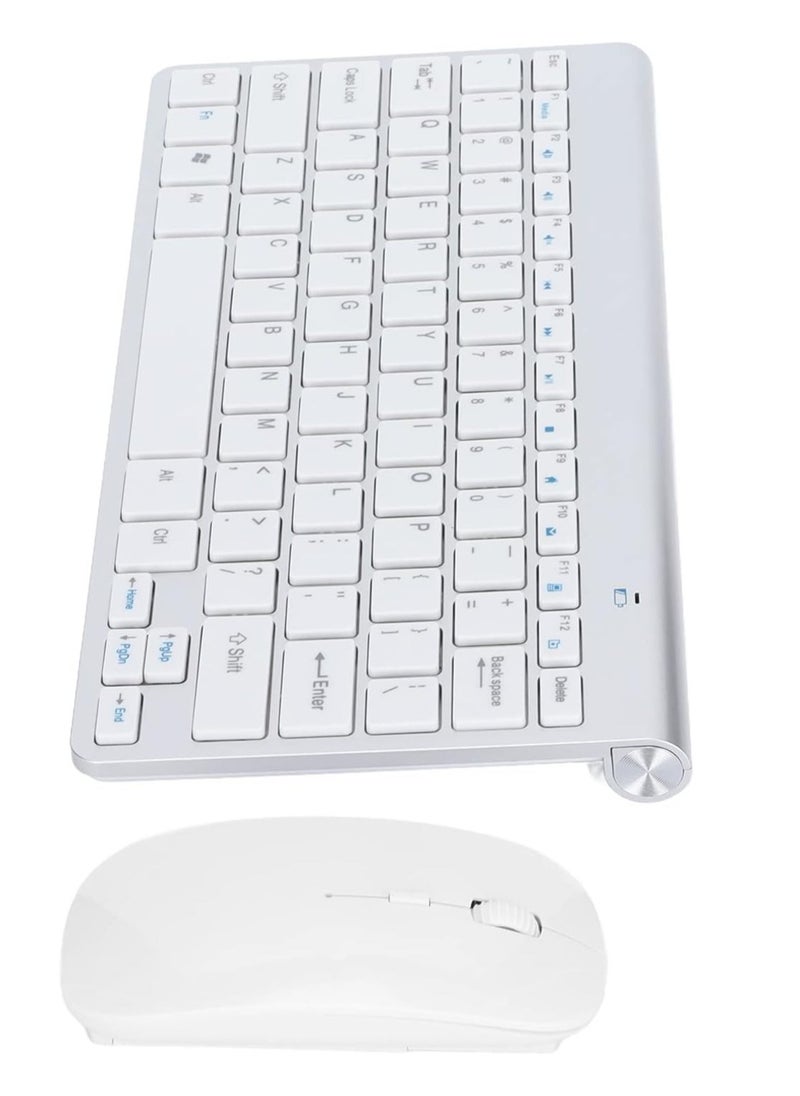 Wireless Keyboard Mouse Combo-WHITE