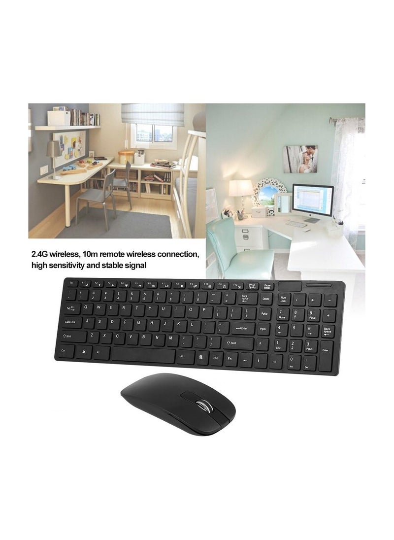 Wireless Keyboard Mouse Combo-BLACK