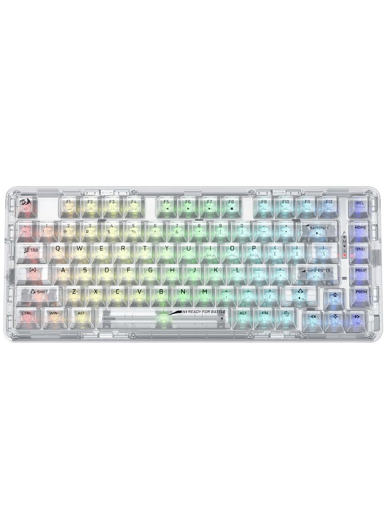 K649 PRO 78% Wireless Gasket RGB Gaming Keyboard ,Translucent Custom Switch