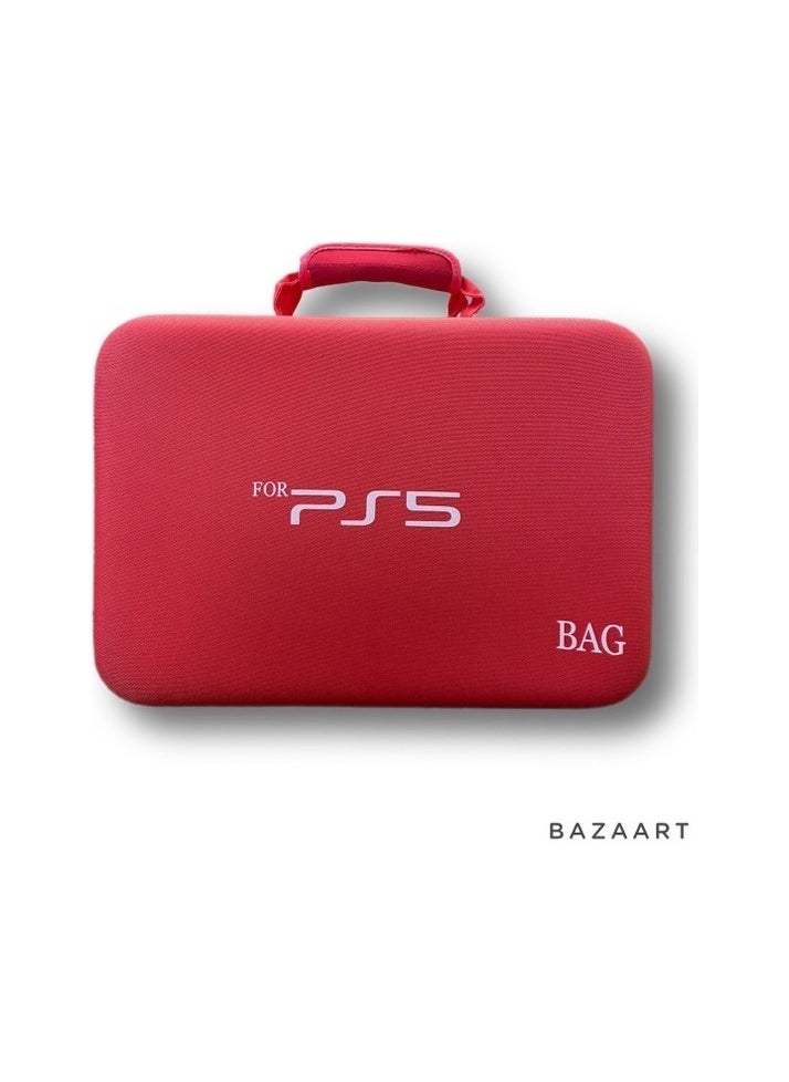 Carrying bag for PS5 console accessories Colour:Red Sizes:22.5 x 13 x 25.5 cm