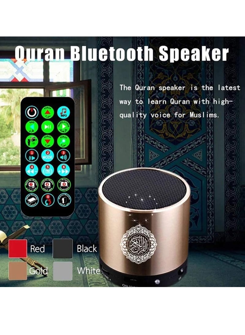 Portable Quran Speaker MP3 Player – 8GB Storage, TF Card Support, FM Radio, with Remote Control for Easy Navigation