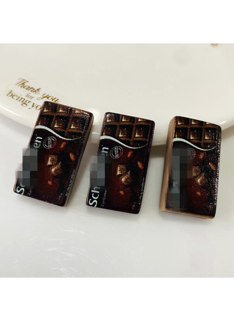 Resin DIY Phone Case Flatback Accessories Deep coffee horizontal version