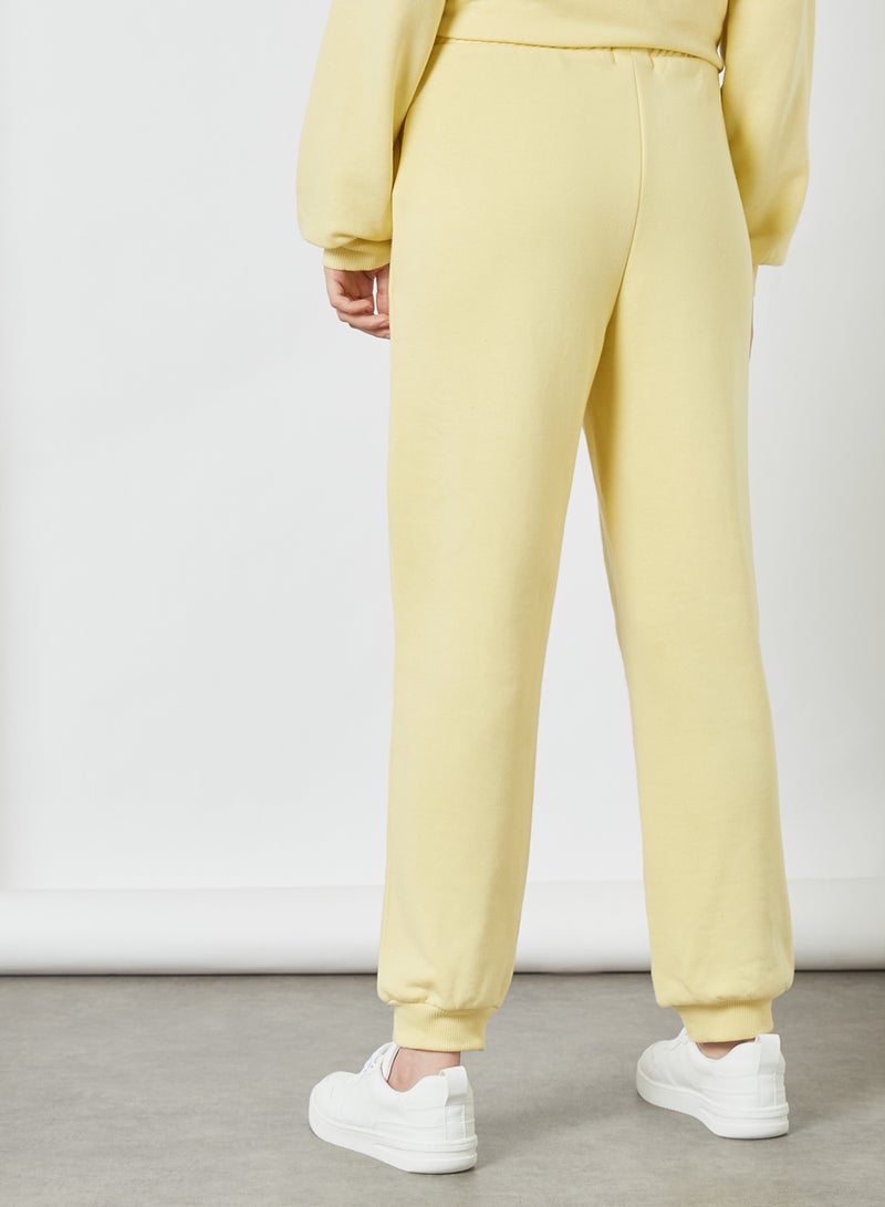 Plain Sweatpants Yellow