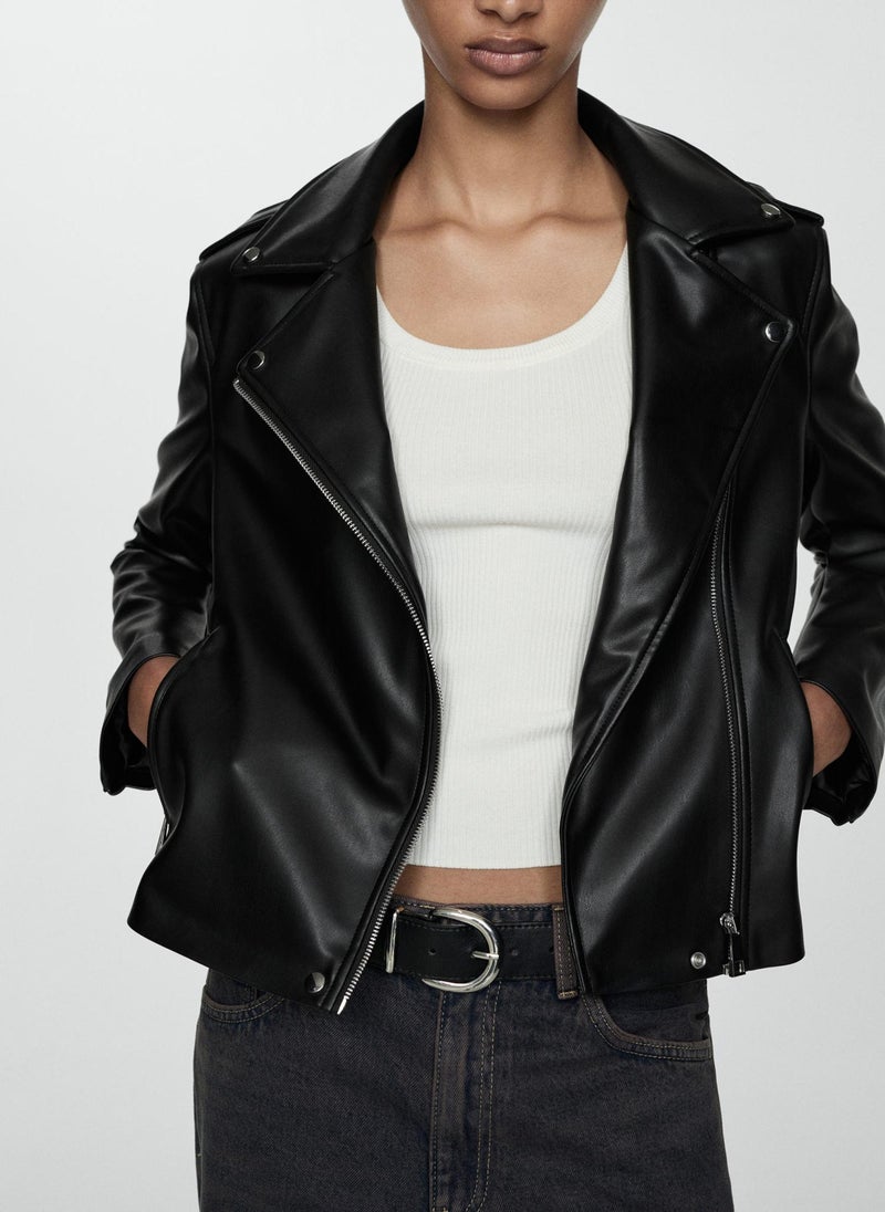 Faux-Leather  Jacket