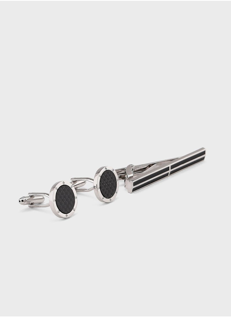 Cufflink & Tie Pin Set In Gift Box