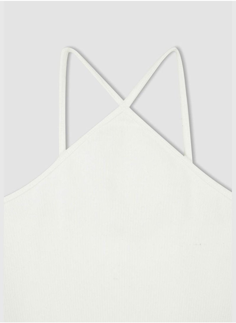 Fitted Cross Strappy Camisole Vest