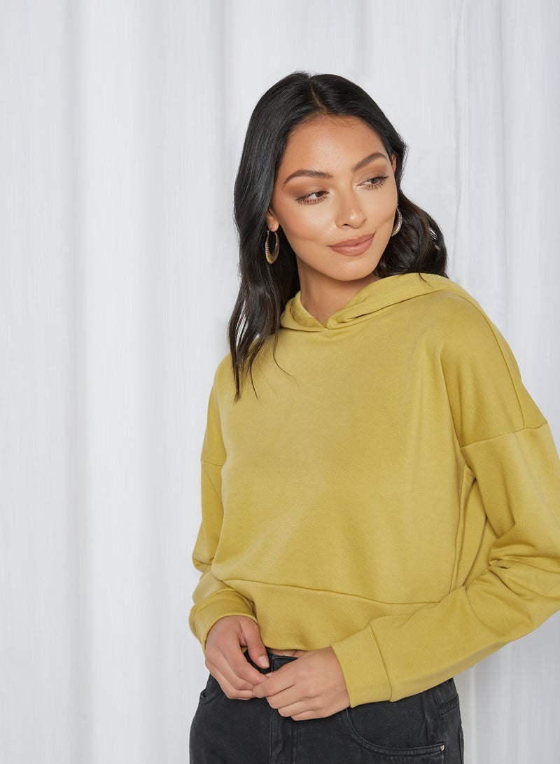 Cropped Hoodie Burnished Gold