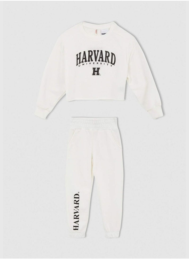 Regular Fit Long Sleeve Harvard University Printed Loung Set