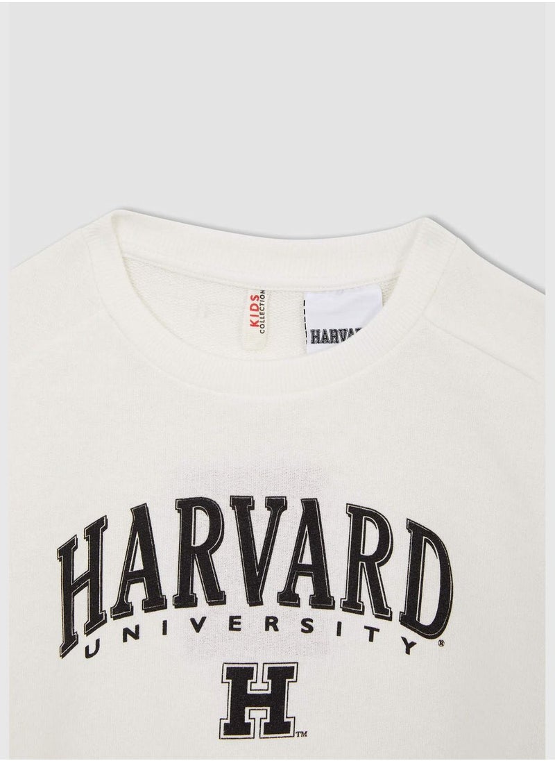 Regular Fit Long Sleeve Harvard University Printed Loung Set