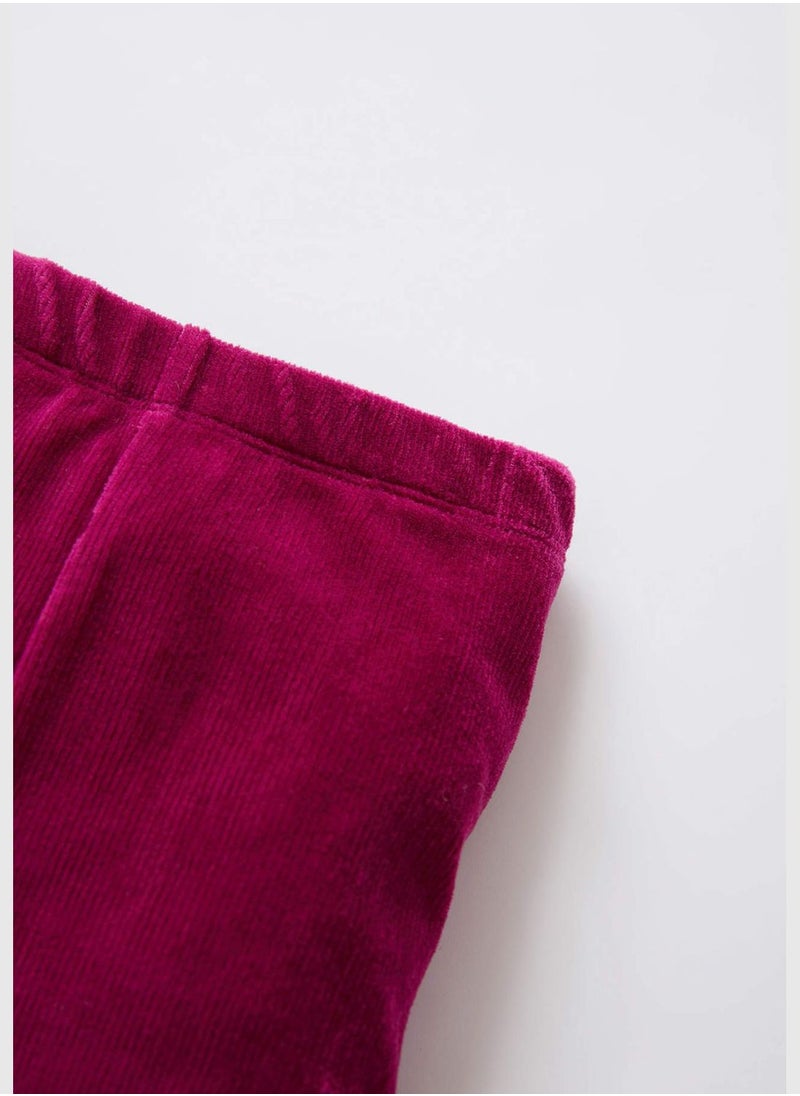 Basic Velvet Textured Leggings