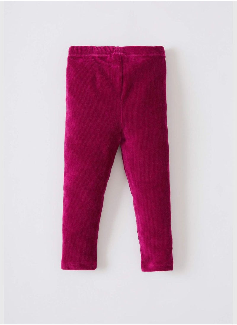 Basic Velvet Textured Leggings