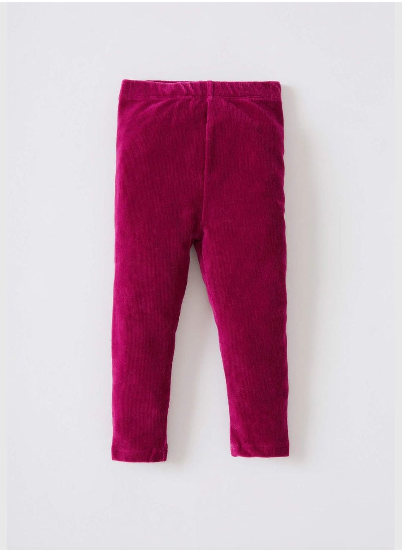 Basic Velvet Textured Leggings