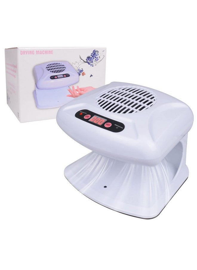 Air Nail Dryer with Automatic Sensor, 300W Timing Nail Fan Blow Dryer for Both Hands and Feet, Warm & Cool Wind Blower for Regular Nail Polish, Home and Salon Use No Harmful (Light Blue)