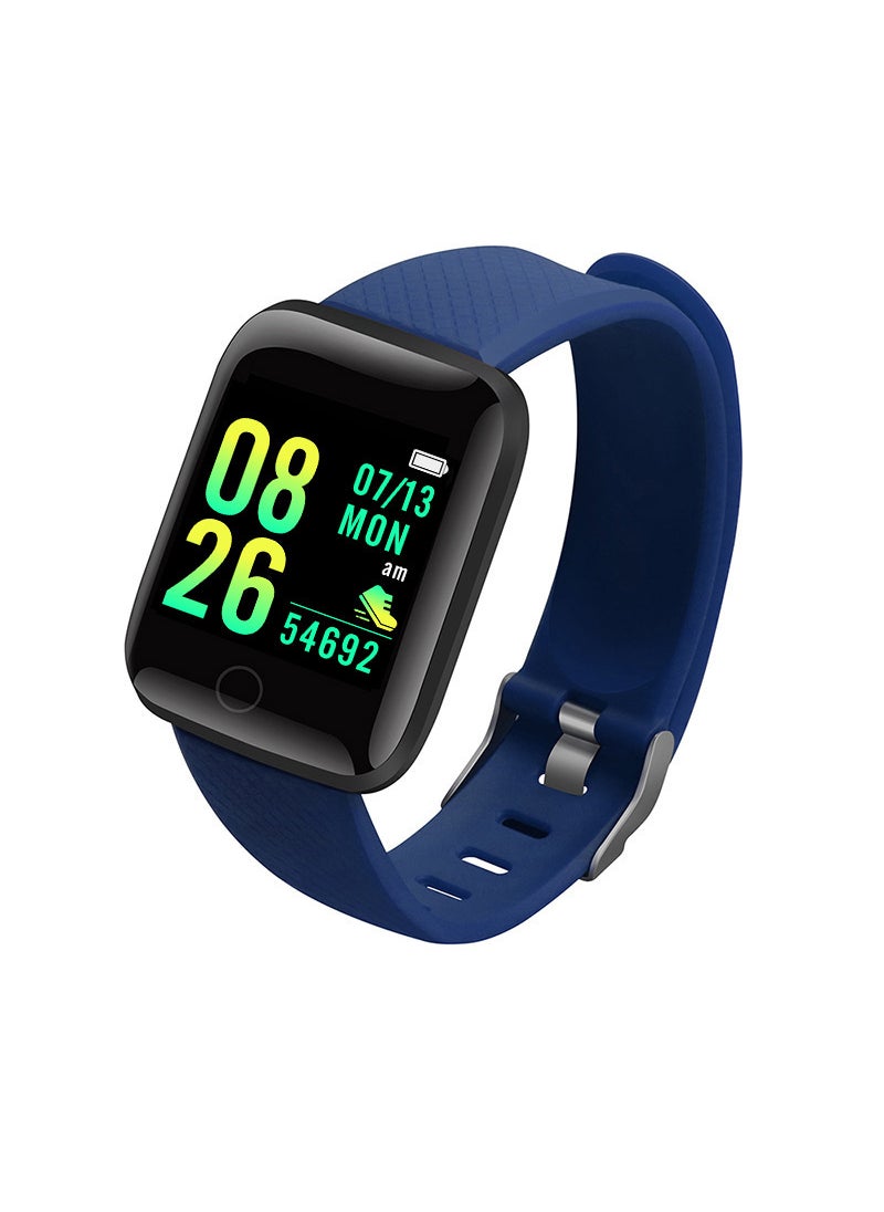 116Plus smart bracelet watch Bluetooth  foreign trade wholesale step heart rate student D131.44 screen movementBlue Blue