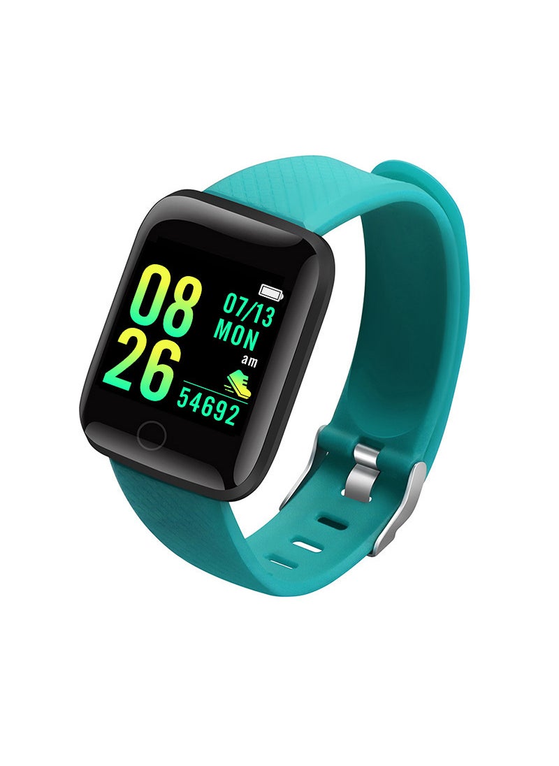 116Plus smart bracelet watch Bluetooth  foreign trade wholesale step heart rate student D131.44 screen movementGreen Green