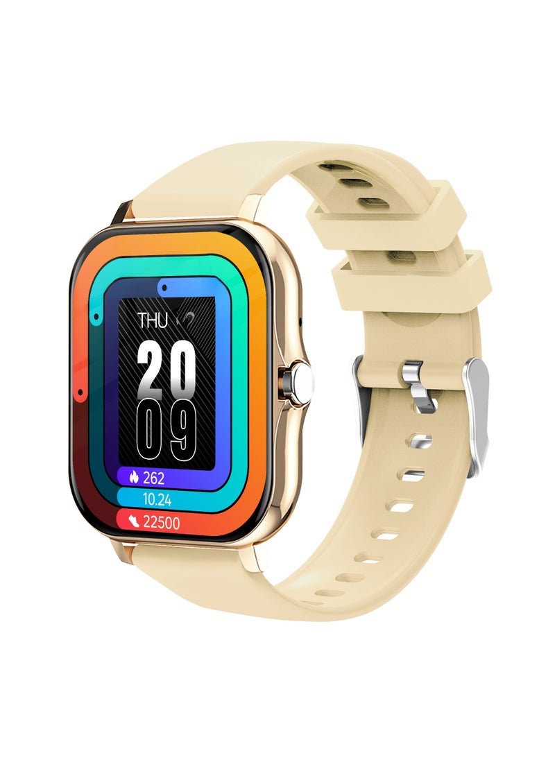 H13MINI Smart Call Watch 1.44inch Full Touch Large Screen Smart Watch Sports Step Counter Watch Gold