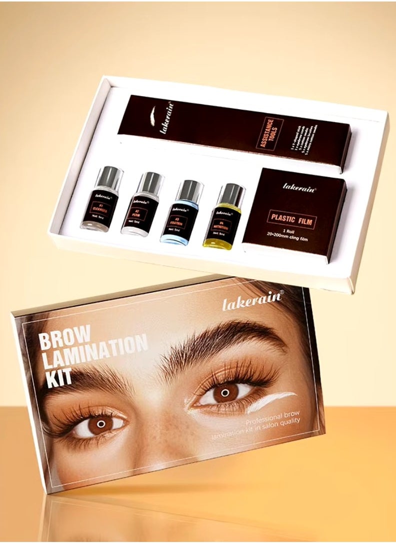 Brow Lamination Kit Professional Eyebrow Lamination Kit in Salon Quality DIY Brow Lamination Kit Instant Brow Lift Effect Kit for Home and Salon Use Eyebrow Perming Lifting Kit