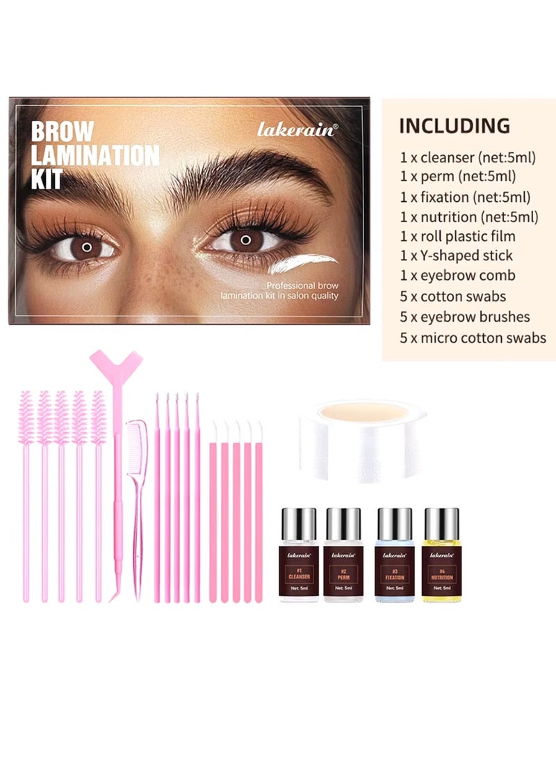 Brow Lamination Kit Professional Eyebrow Lamination Kit in Salon Quality DIY Brow Lamination Kit Instant Brow Lift Effect Kit for Home and Salon Use Eyebrow Perming Lifting Kit