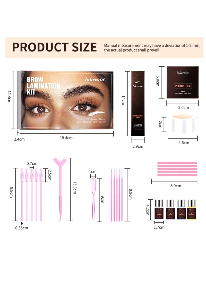 Brow Lamination Kit Professional Eyebrow Lamination Kit in Salon Quality DIY Brow Lamination Kit Instant Brow Lift Effect Kit for Home and Salon Use Eyebrow Perming Lifting Kit