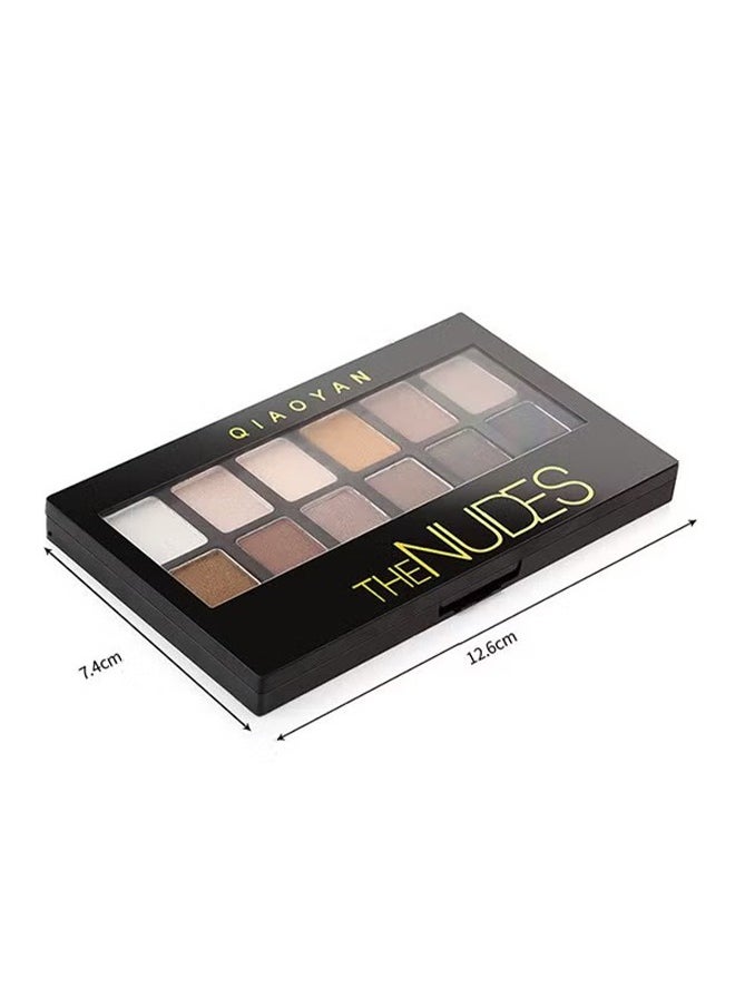 12 Colors The Nudes Eyeshadow ,Shimmer Matte Palette, Waterproof Brown Eyeshadow Series, Matt Powder Pressed Eye Pallet