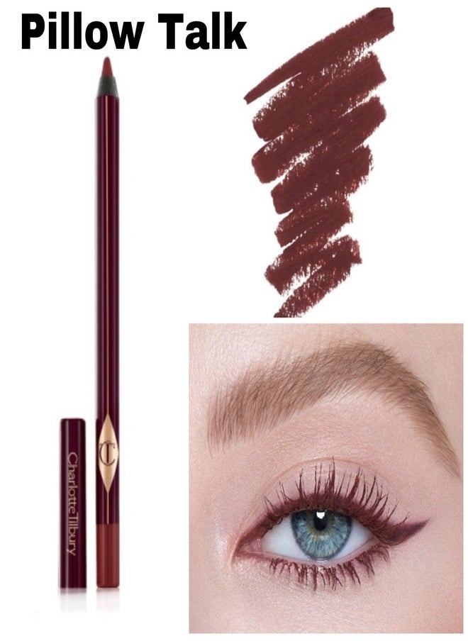 Charlotte Tilbury Pillow Talk Eyeliner - Smokey Berry-Brown Long-Lasting, Waterproof Pencil for Defined and Dreamy Eyes 0.04 oz