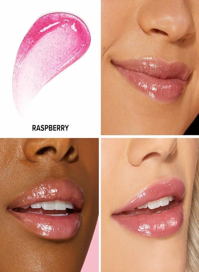 Kissing Jelly Lip Oil Gloss - Juicy Lip Oil Gloss Hybrid, Raspberry 4.5ml Raspberry