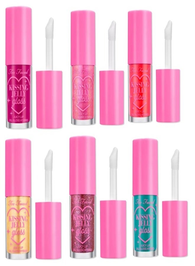 Kissing Jelly Lip Oil Gloss - Juicy Lip Oil Gloss Hybrid, Raspberry 4.5ml Raspberry