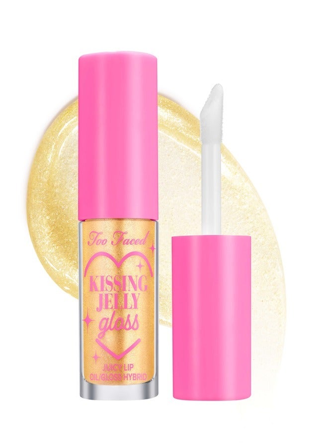 Kissing Jelly Lip Oil Gloss - Juicy Lip Oil Gloss Hybrid, Pina Colada 4.5ml Piña Colada