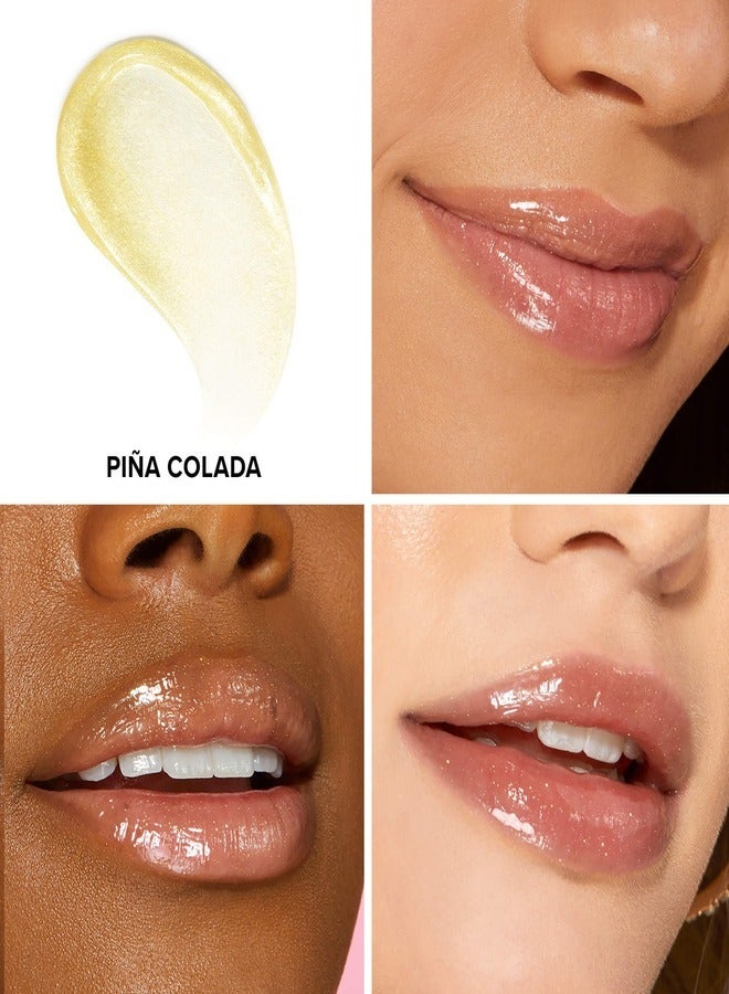 Kissing Jelly Lip Oil Gloss - Juicy Lip Oil Gloss Hybrid, Pina Colada 4.5ml Piña Colada