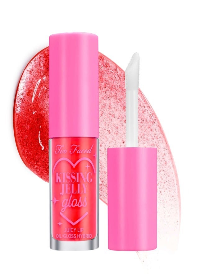 Kissing Jelly Lip Oil Gloss - Juicy Lip Oil Gloss Hybrid, Sour Watermelon 4.5ml Sour Watermelon