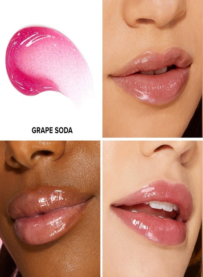 Kissing Jelly Lip Oil Gloss - Juicy Lip Oil Gloss Hybrid, Grape Soda  4.5ml Grape Soda