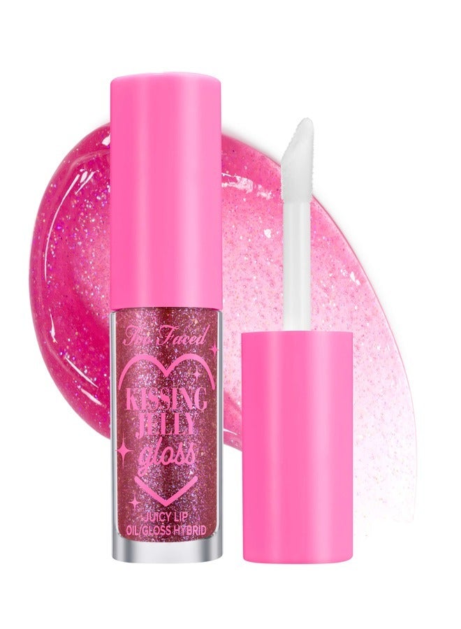 Kissing Jelly Lip Oil Gloss - Juicy Lip Oil Gloss Hybrid, Grape Soda  4.5ml Grape Soda