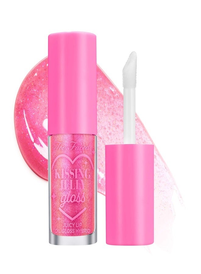 Kissing Jelly Lip Oil Gloss - Juicy Lip Oil Gloss Hybrid, 4.5ml Bubblegum