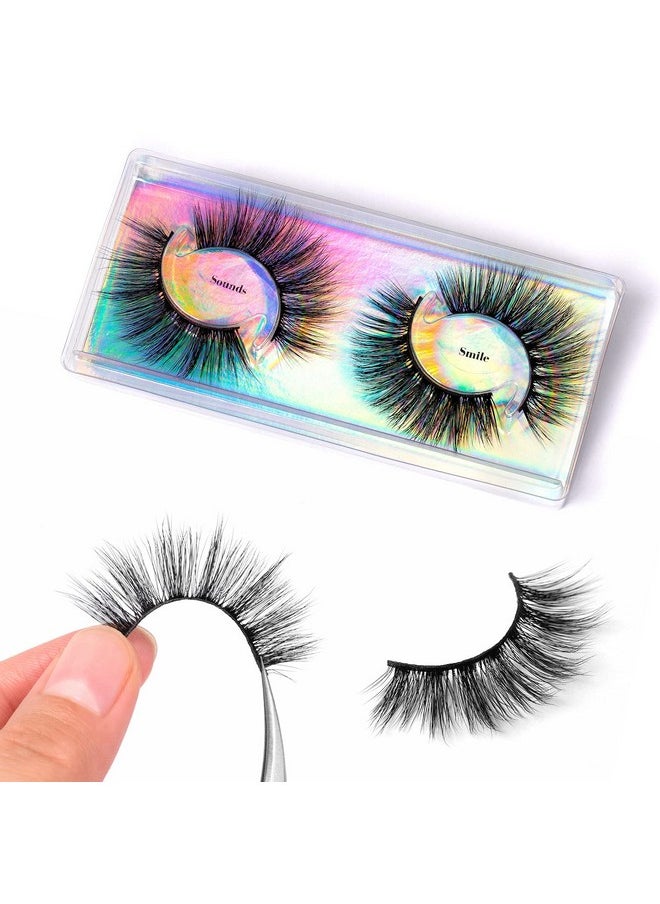 DYSILK Mink Lashes False Eyelashes - Fluffy Eyelashes 12 Pairs Lashes 12 Styles Mixed Lash Extension False Lashes D Curl Eyelash Clusters Wispy Lashes Natural Look Fluffy Fake Lashes Pack