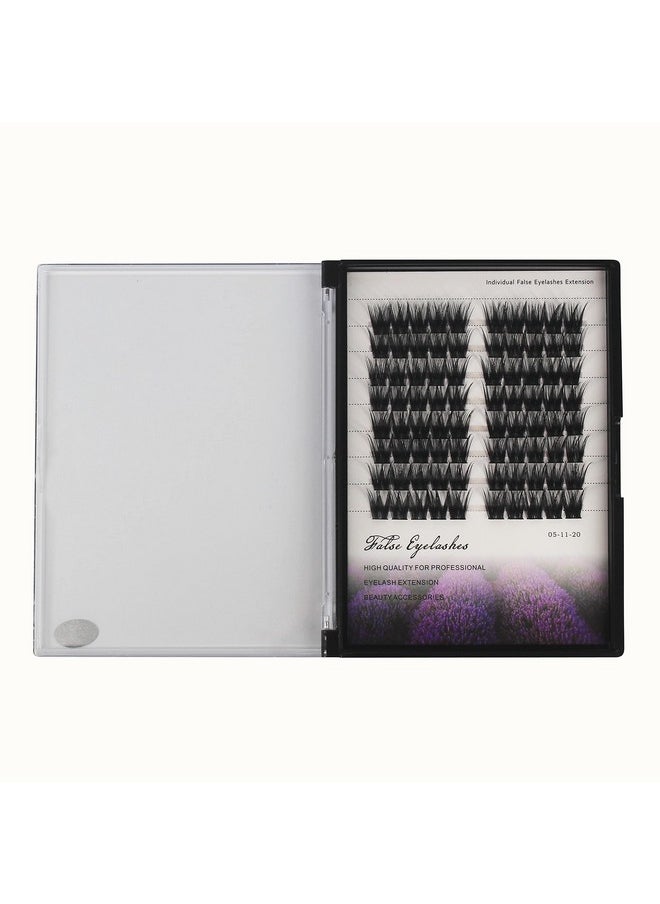 Dedila Large Pack -80 Clusters Thickness 0.07mm D Curl Individual False Eyelashes DIY Lashes Extesnions Dramatic Look Makeup Volume Eye Lashes Extensions Wide Stem (14mm)