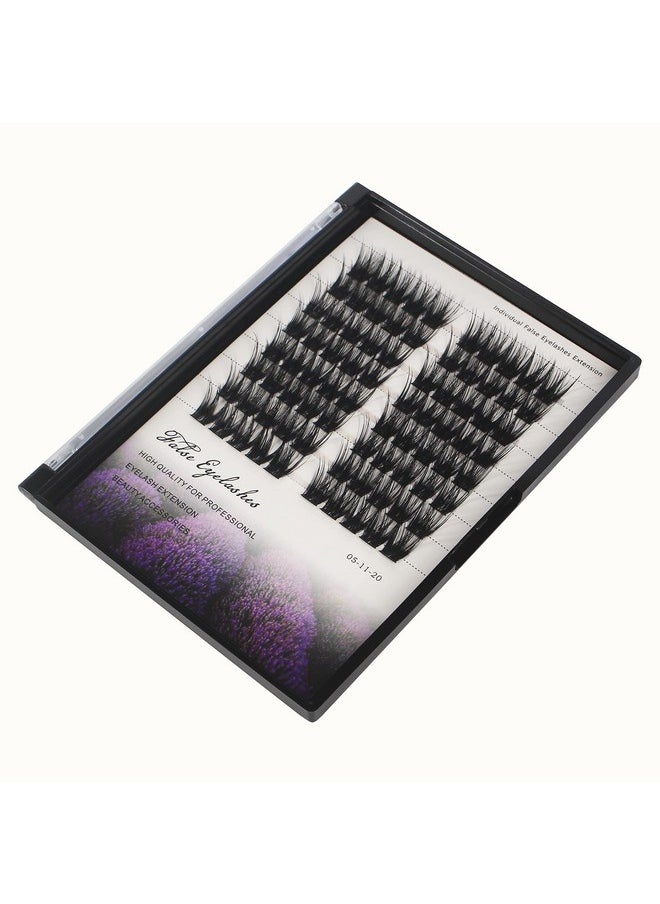 Dedila Large Pack -80 Clusters Thickness 0.07mm D Curl Individual False Eyelashes DIY Lashes Extesnions Dramatic Look Makeup Volume Eye Lashes Extensions Wide Stem (14mm)