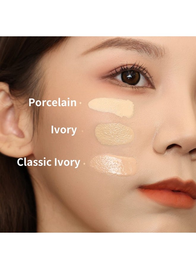 FV Foundation, Nourishing Ivory Flawless Skin Lightweight Waterproof Moisturizing Concealer Lightweight Face Makeup BB Cream Liquid Foundation 1 Fl Oz(30ml) 2 Pack