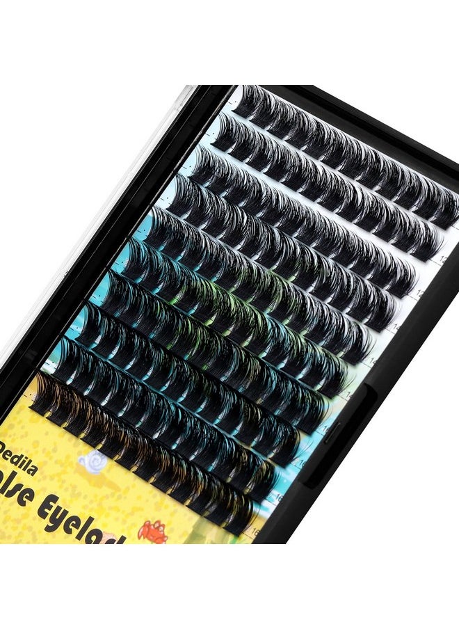 Dedila Large Pack Cluster Eyelash Extensions D Curl Wide Stem Mixed 10-12-14-16mm /12-14-16mm/14-16-18mm Individual False Eyelashes Dramatic Volume Eye Lashes Set (mixed 12-14-16mm)