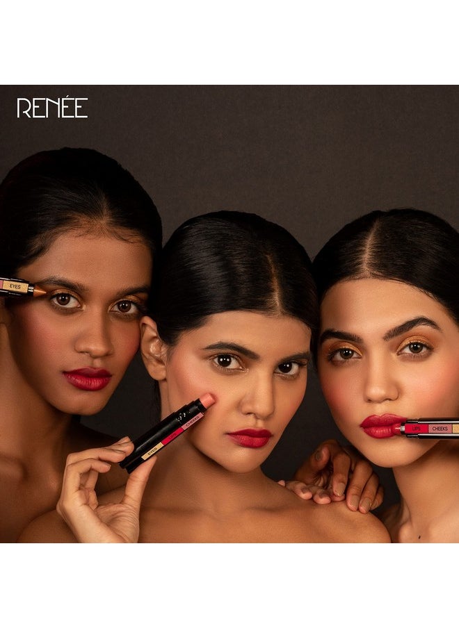 RENEE Fab Face - 3 in 1 Makeup Stick With Eye Shadow, Blush & Lipstick, Enriched With Vitamin E (1. Fab Face Diva)