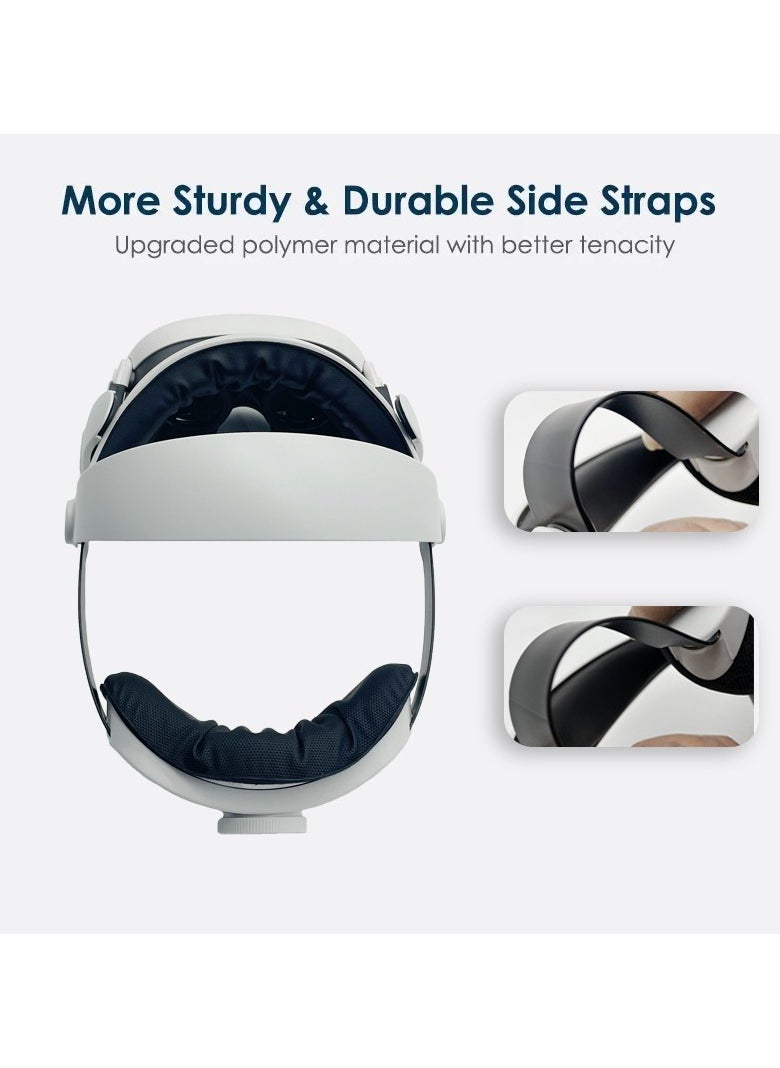 Elite Adjustable VR Head Strap Compatible with Oculus Quest 3 - Upgraded Polymer Material for Enhanced Durability, Multi-Angle Adjustment for Perfect Fit, Comfortable & Replaceable Headwear for Even Weight Distribution