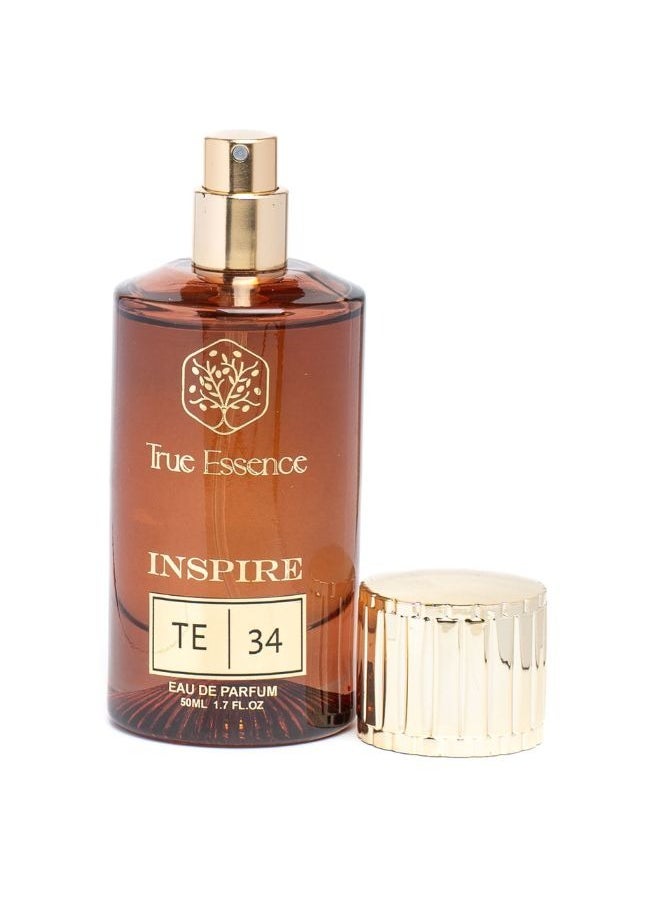 True Essence Inspire Collection | TE 34 - Unisex Eau De Parfum Long-Lasting Perfume - 50ml 1.7 oz