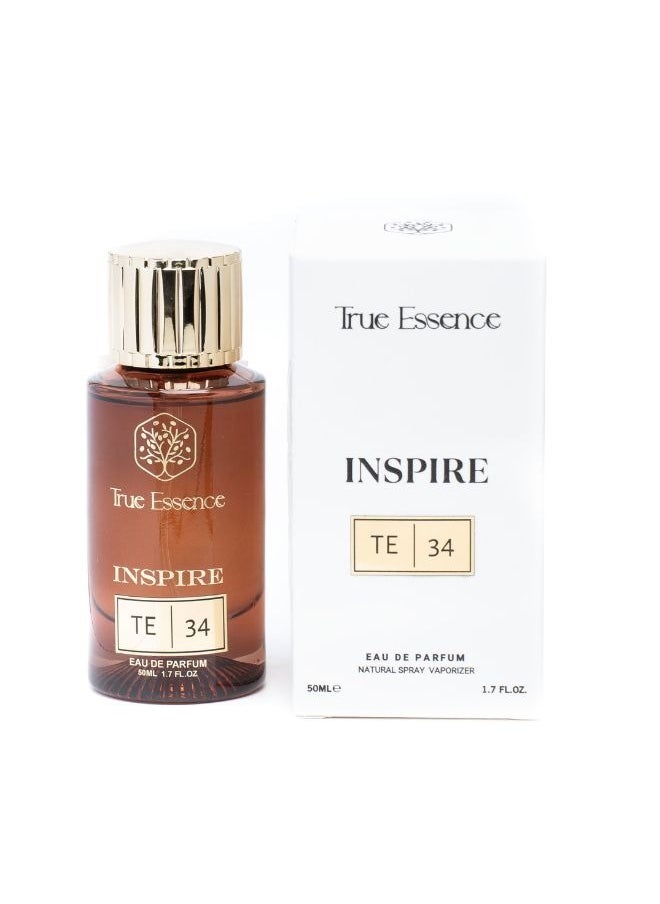 True Essence Inspire Collection | TE 34 - Unisex Eau De Parfum Long-Lasting Perfume - 50ml 1.7 oz