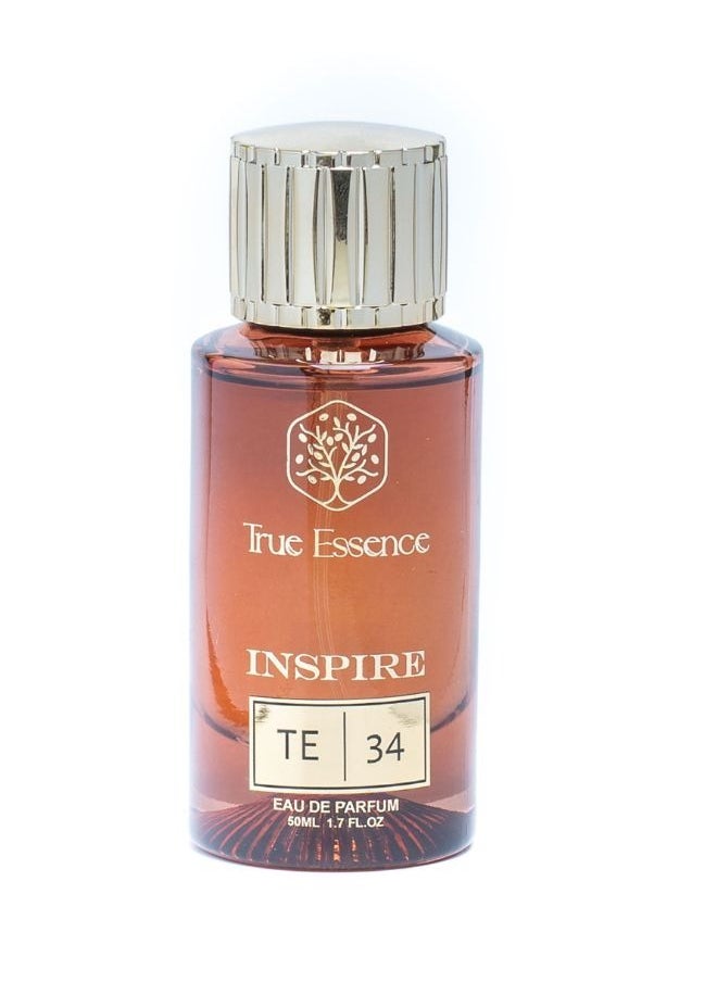 True Essence Inspire Collection | TE 34 - Unisex Eau De Parfum Long-Lasting Perfume - 50ml 1.7 oz